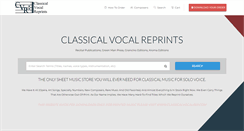 Desktop Screenshot of classicalvocalreprints.com