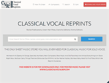 Tablet Screenshot of classicalvocalreprints.com